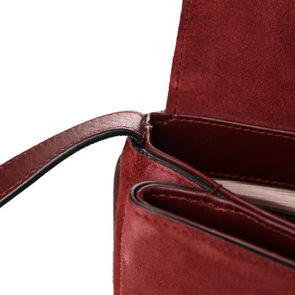 Gucci Suede Medium Arli Flap Shoulder Bag Vintage Bordeaux 13 of 15