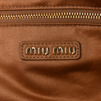 Miu Miu Nappa Matelasse Large Arcadie Top Handle Bag Caramel 6 of 11