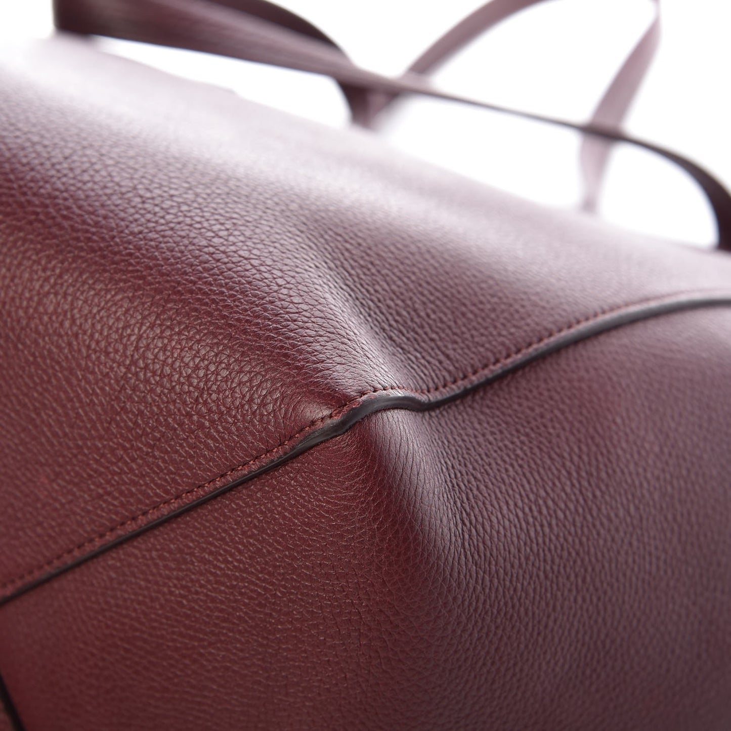 Soft Grained Calfskin Small Belt Cabas Phantom Burgundy