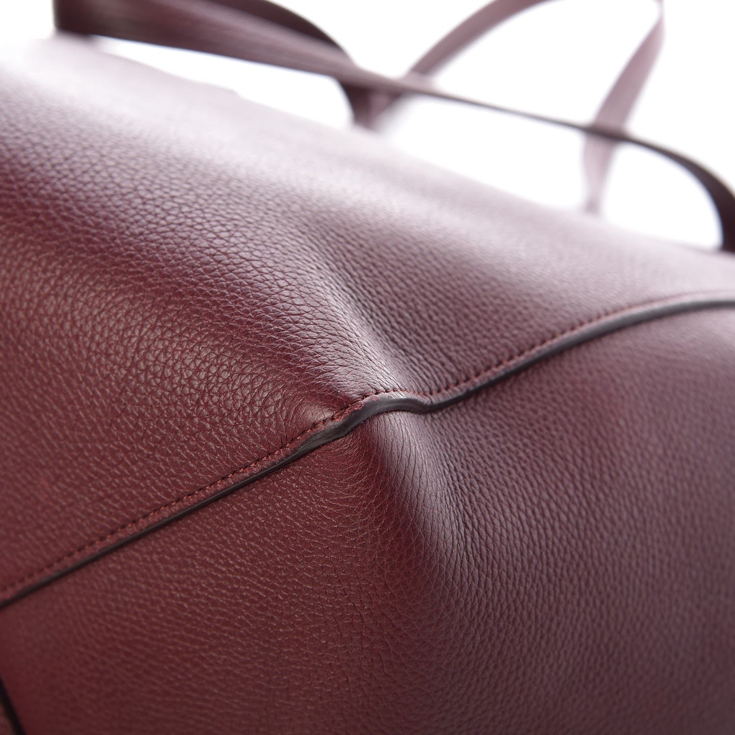 Celine Soft Grained Calfskin Small Belt Cabas Phantom Burgundy 10 of 11