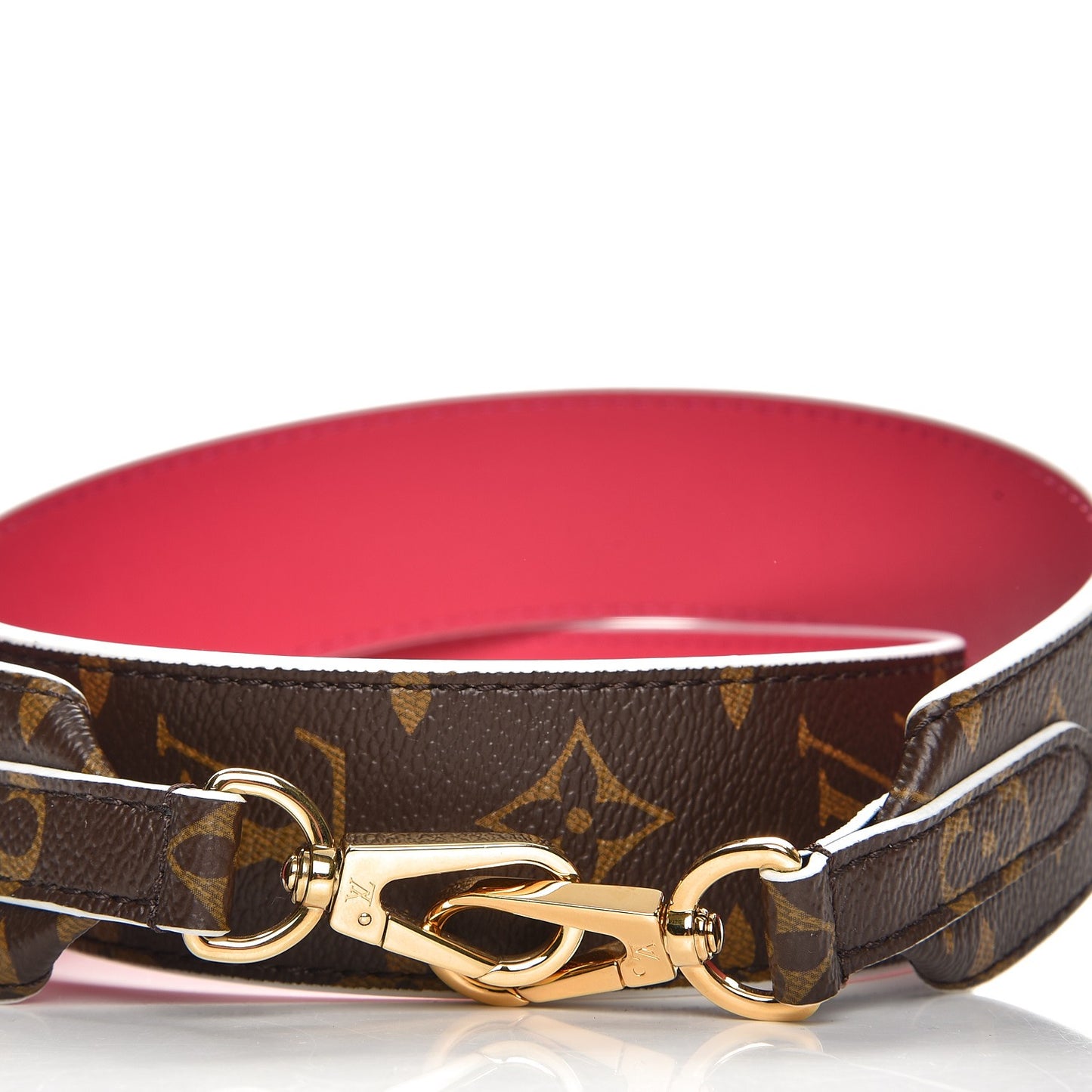 Monogram Bandouliere Shoulder Strap Hot Pink