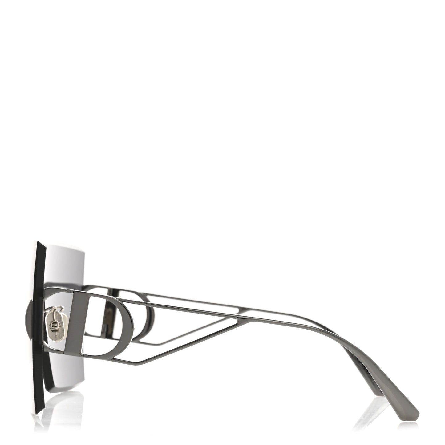Metal Square 30 Montaigne Sunglasses  Shiny Gunmetal Smoke