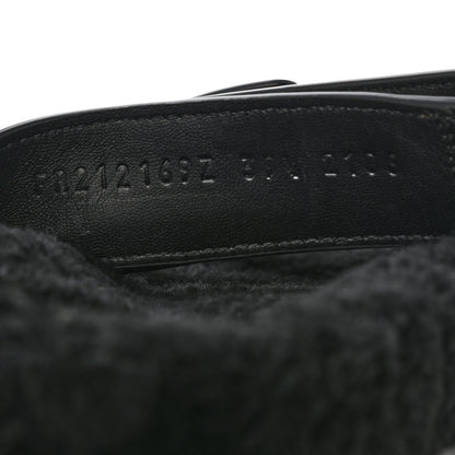 Hermes Calfskin Woolskin Womens Chypre Sandals 39.5 Black 8 of 10