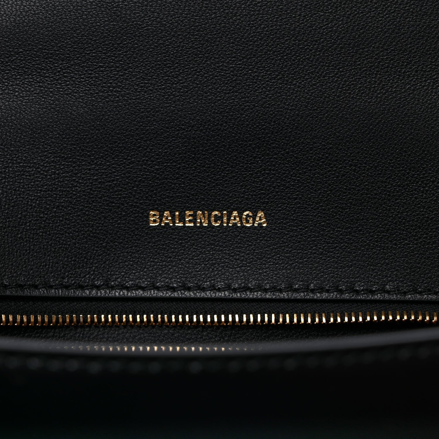 Balenciaga Shiny Box Calfskin Small Hourglass Top Handle Bag Black 6 of 8