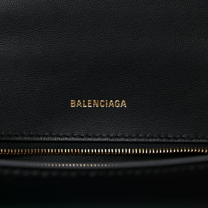 Balenciaga Shiny Box Calfskin Small Hourglass Top Handle Bag Black 6 of 8