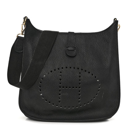 Hermes Taurillon Clemence Evelyne II GM Black 1 of 10