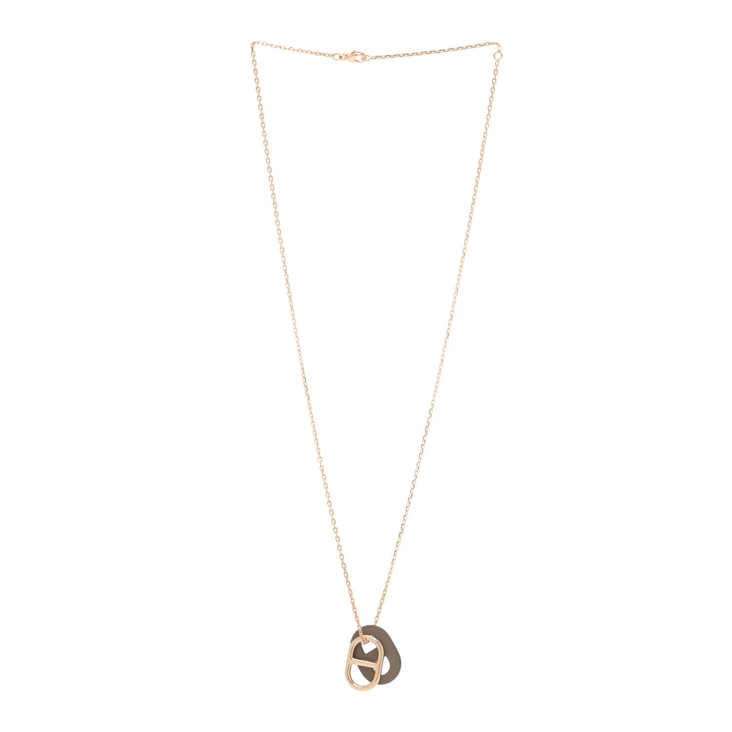 Hermes Swift O'Maillon Pendant Necklace Etoupe 3 of 7