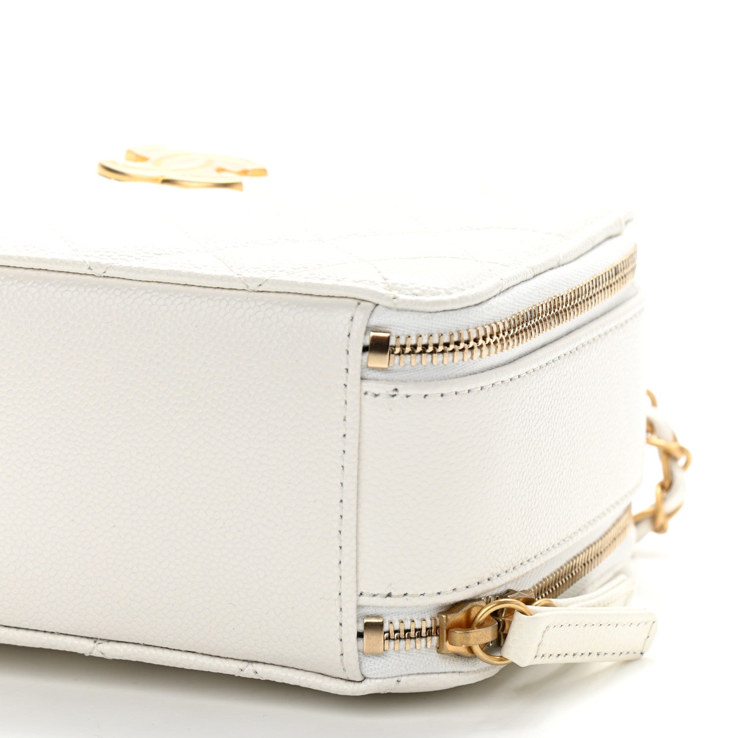 Chanel Caviar Quilted Small Pick Me Up Vanity Case White 10 of 10