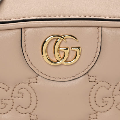 Gucci Calfskin GG Matelasse Small Shoulder Bag Pink Sand Natural 8 of 10