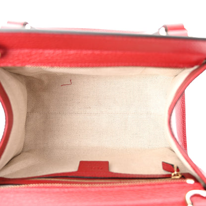 Gucci Dollar Calfskin Medium Soho Top Handle Satchel Hibiscus Red 5 of 10
