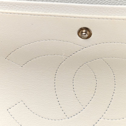 Chanel Caviar Quilted Maxi Double Flap White 15 of 17