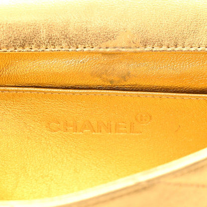 Chanel Metallic Lambskin Crystal Chevron Chain Clutch Gold 6 of 11