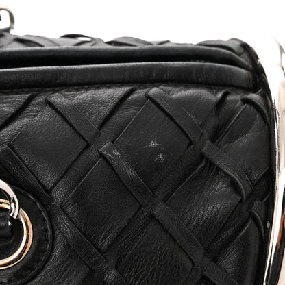 Chanel Lambskin Woven Medium Ultimate Soft Sombrero Bag Black 12 of 12