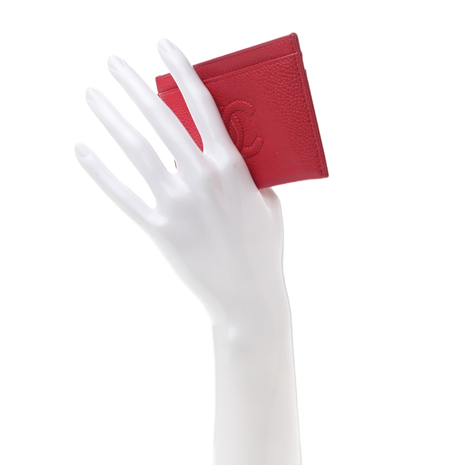 Chanel Caviar Timeless CC Card Holder Red 2 of 9