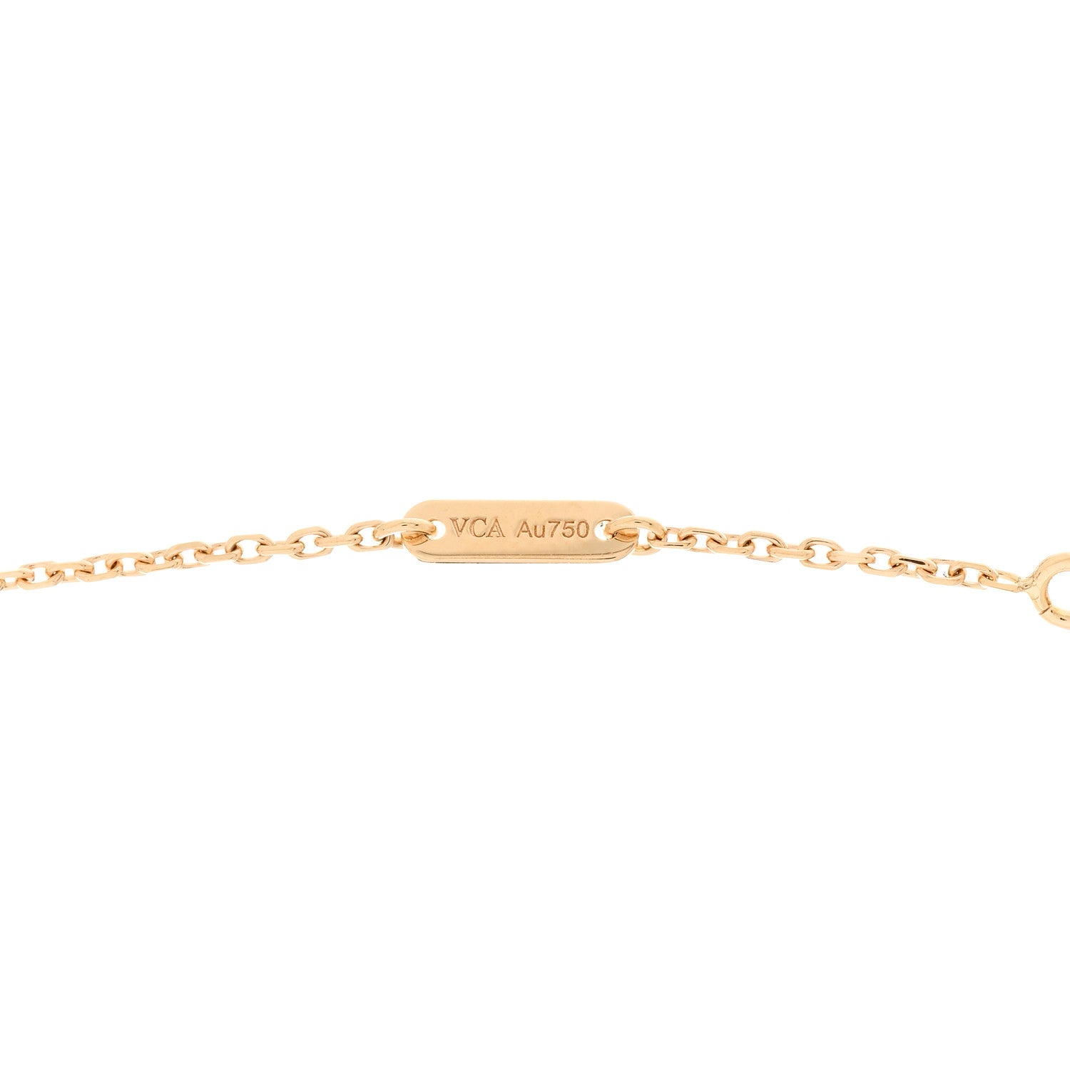 Van Cleef & Arpels 18K Yellow Gold Mother of Pearl Sweet Alhambra Pendant Necklace 4 of 5