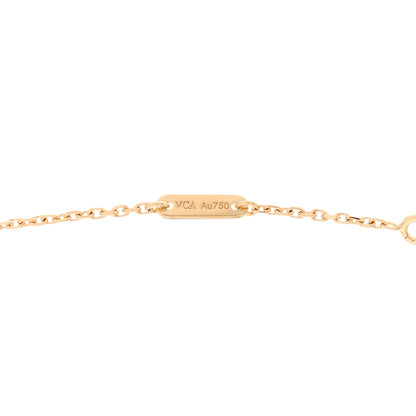Van Cleef & Arpels 18K Yellow Gold Mother of Pearl Sweet Alhambra Pendant Necklace 4 of 5