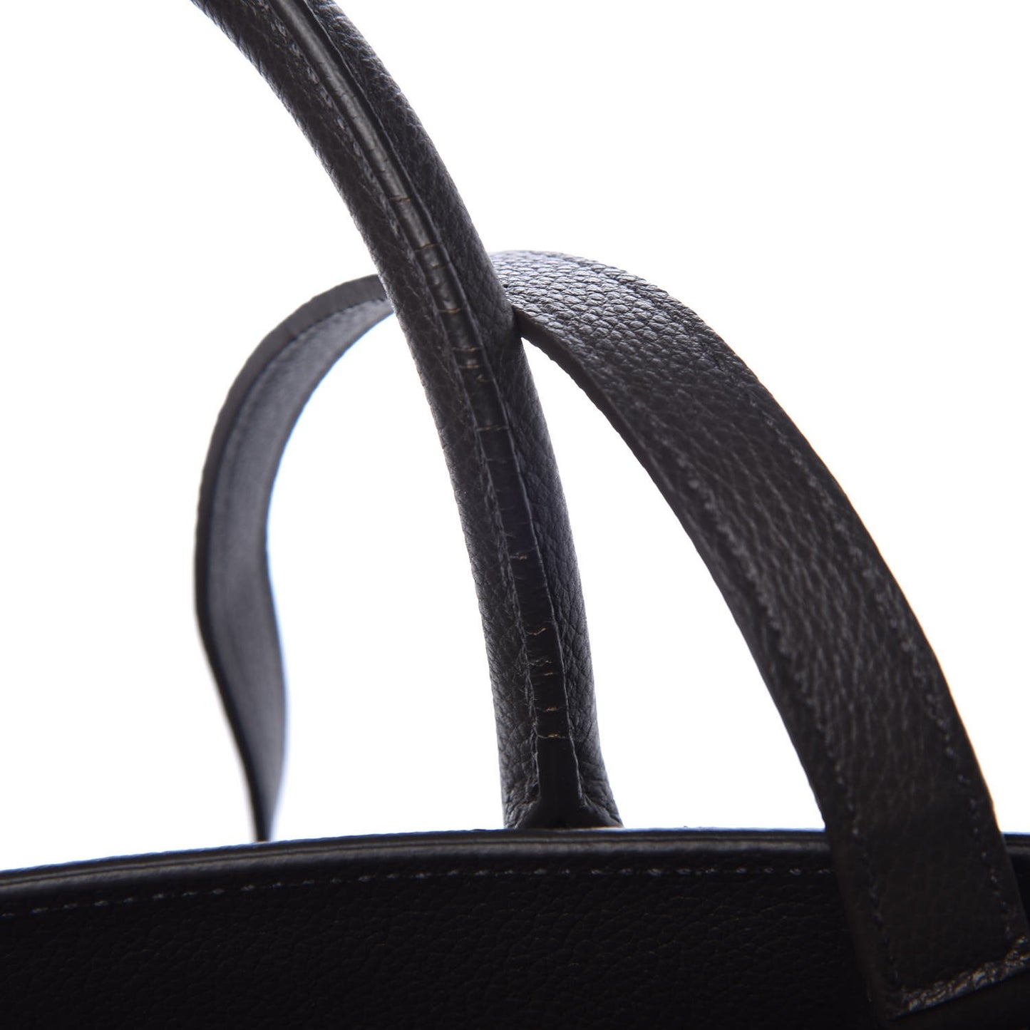 Grained Calfskin Baby Sac De Jour Coal