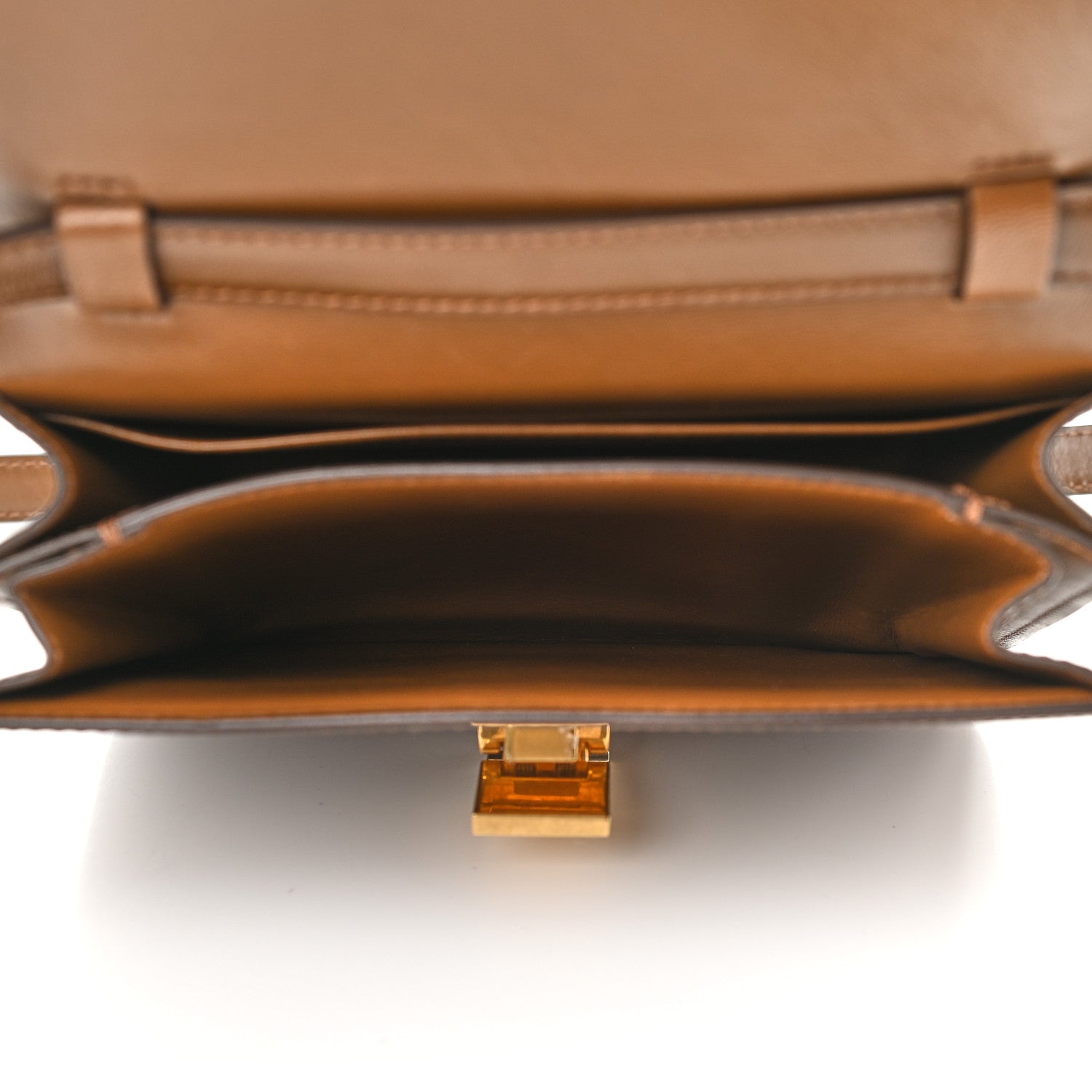 Celine Box Calfskin Teen Classic Box Flap Bag Camel 4 of 7