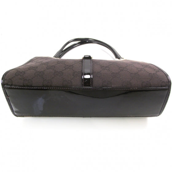 Monogram Patent Small Bardot Bag Brown