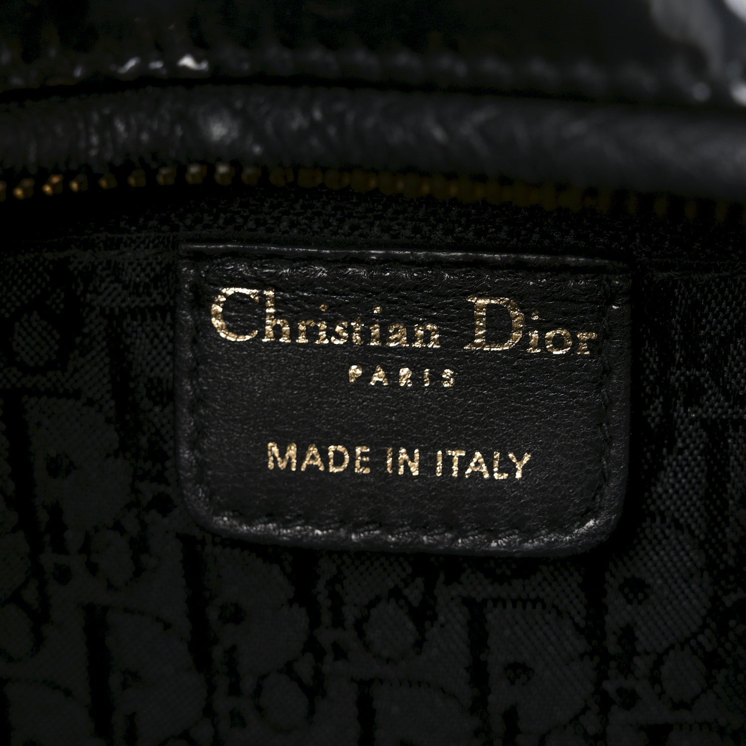 Christian Dior Patent Cannage Large Lady Dior Black 6 of 10