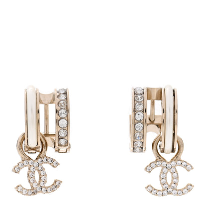 Chanel Crystal CC Cuff Earring Gold 1 of 5