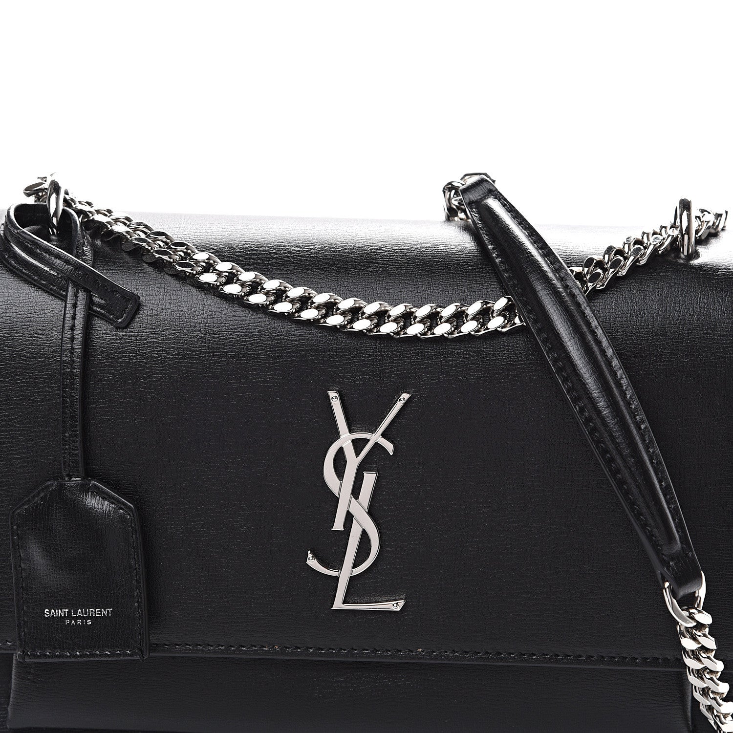 Saint Laurent Calfskin Medium Monogram Sunset Black 9 of 10