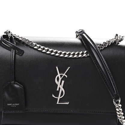 Saint Laurent Calfskin Medium Monogram Sunset Black 9 of 10