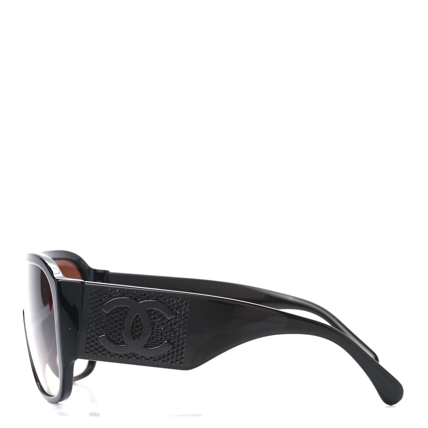 Acetate Crystal CC Shield Sunglasses 5466-B-A Brown