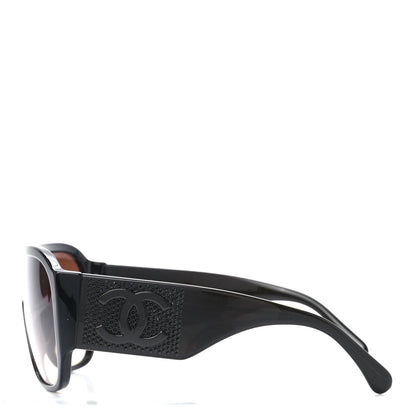Chanel Acetate Crystal CC Shield Sunglasses 5466-B-A Brown 3 of 8