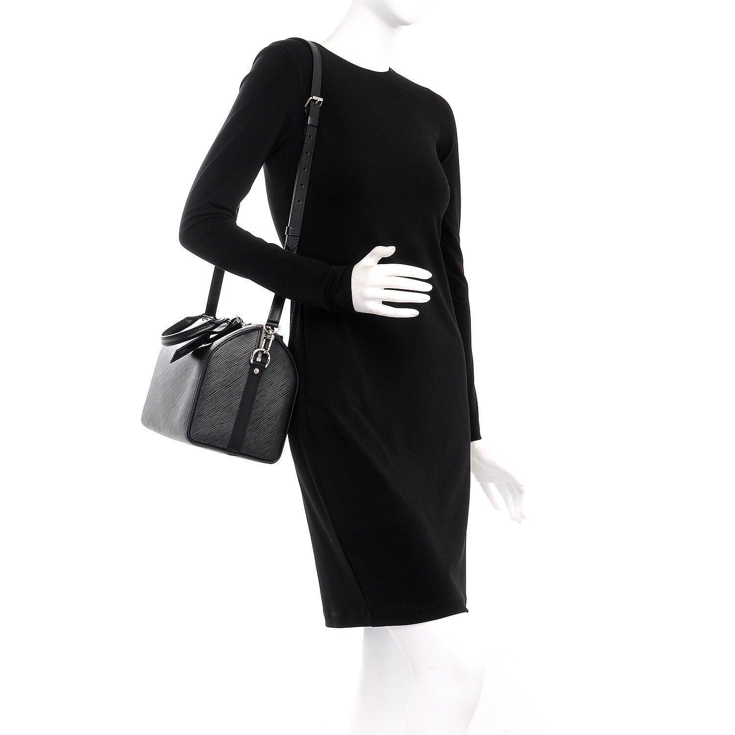 Louis Vuitton Epi Speedy Bandouliere 25 Black 2 of 11