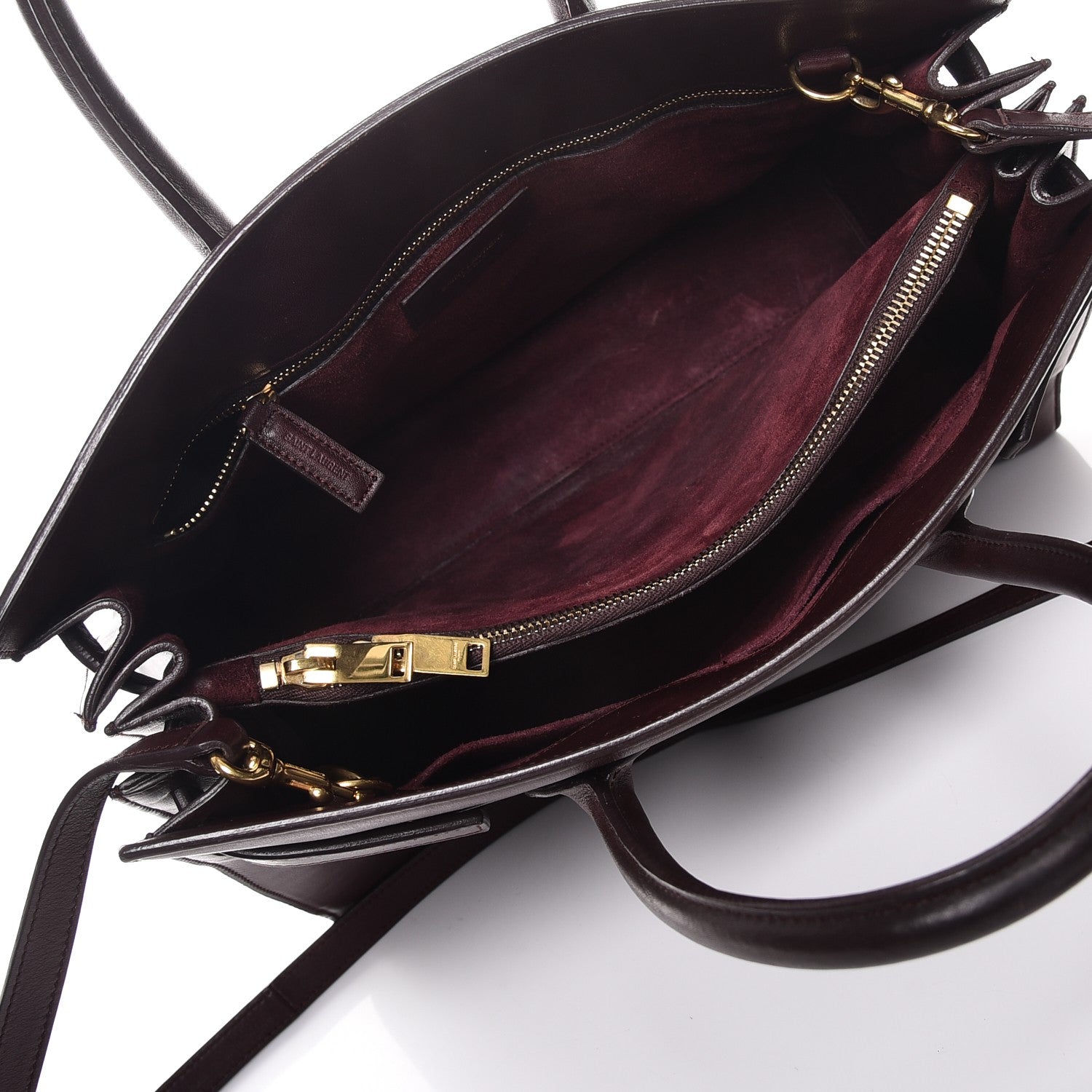 Saint Laurent Calfskin Small Sac De Jour Amarena 6 of 14