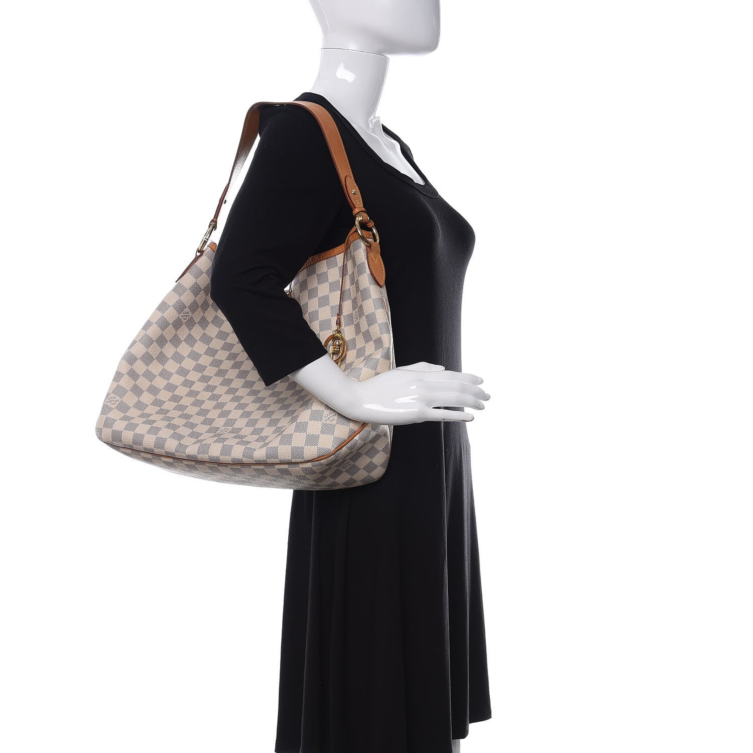 Louis Vuitton Damier Azur Delightful MM Rose Ballerine 3 of 16