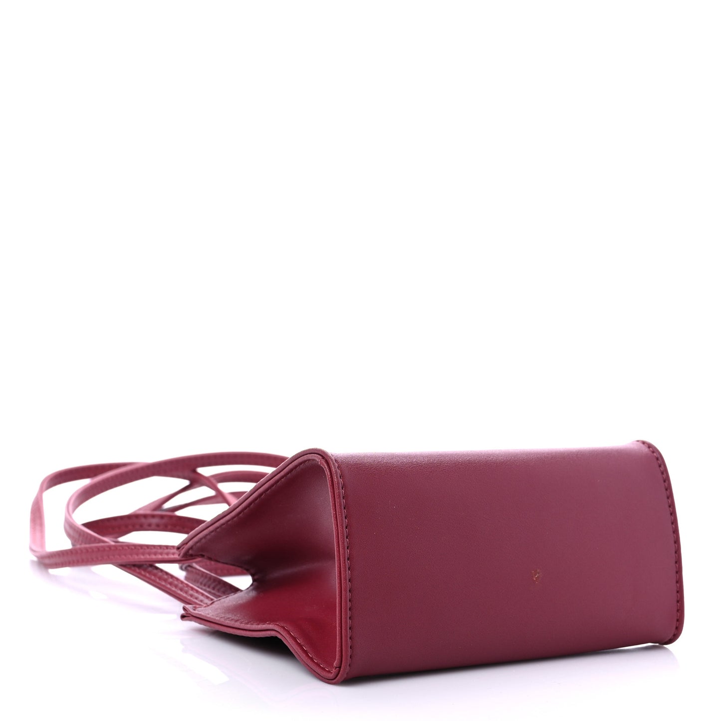 Vegan Leather Small Shopping Bag Oxblood