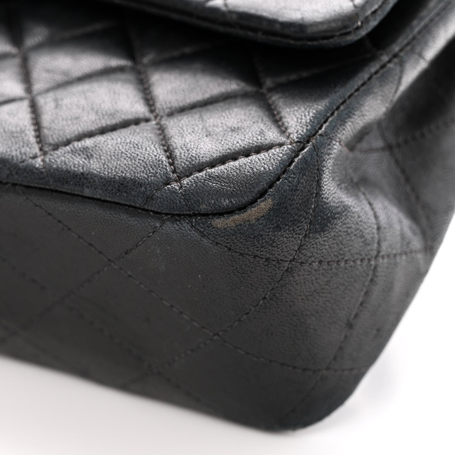 Chanel Lambskin Quilted Medium Double Flap Black 15 of 19