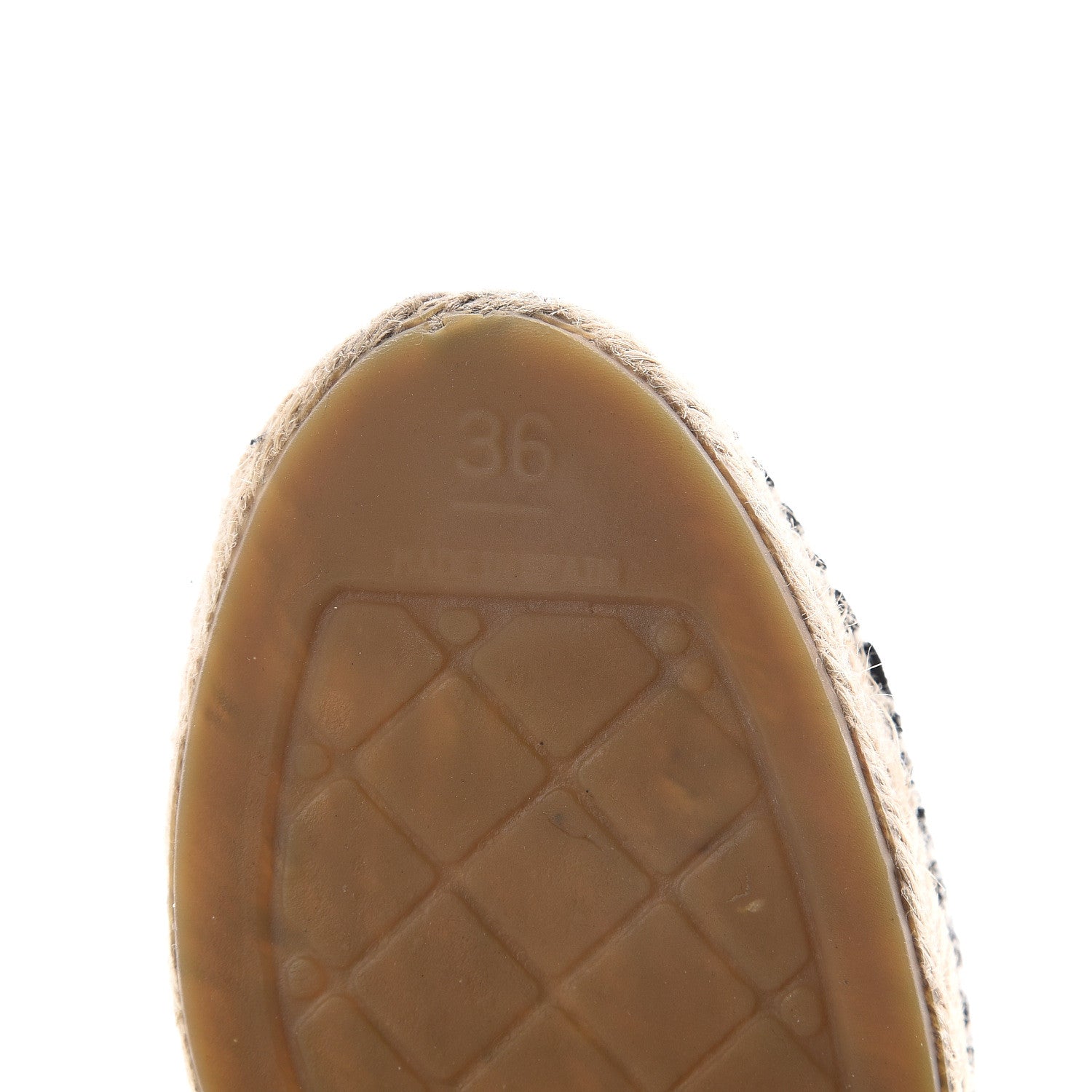 Chanel Tweed Velvet CC Espadrilles 36 Grey Black 6 of 7