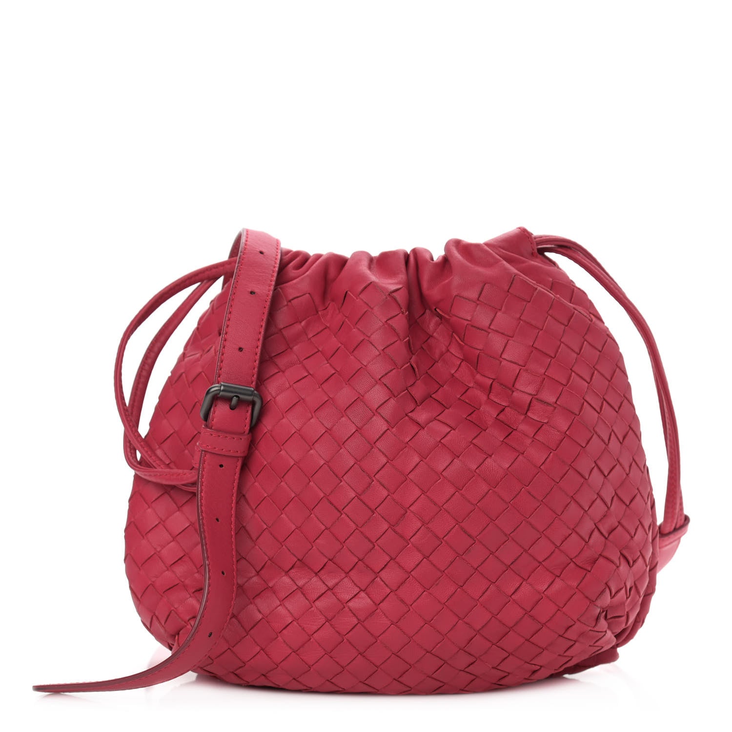 Bottega Veneta Nappa Intrecciato Drawstring Tote Fuchsia 1 of 11