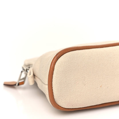 Hermes Cotton Canvas Mini Mini Bolide Travel Cosmetic Pouch Natural 8 of 9