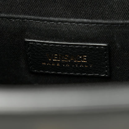 Versace Grainy Calfskin Large Virtus Top Handle Tote Black 6 of 9