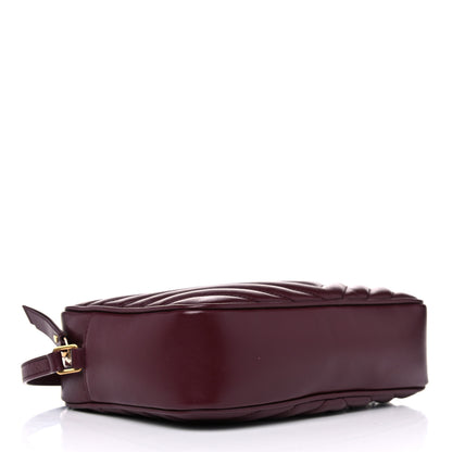 Saint Laurent Calfskin Matelasse Monogram Lou Camera Bag Dark Legion Red 4 of 13