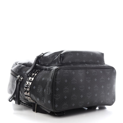 MCM Visetos Small Side Stud Stark Backpack Black 4 of 9