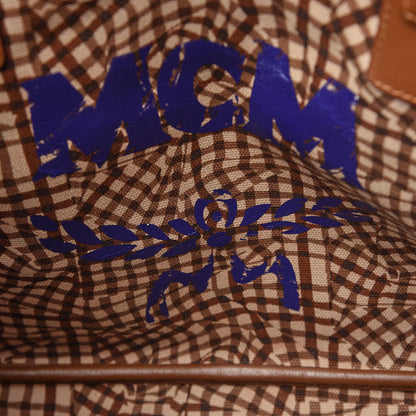 MCM Visetos Medium Liz Reversible Shopper Tote Cognac 10 of 18