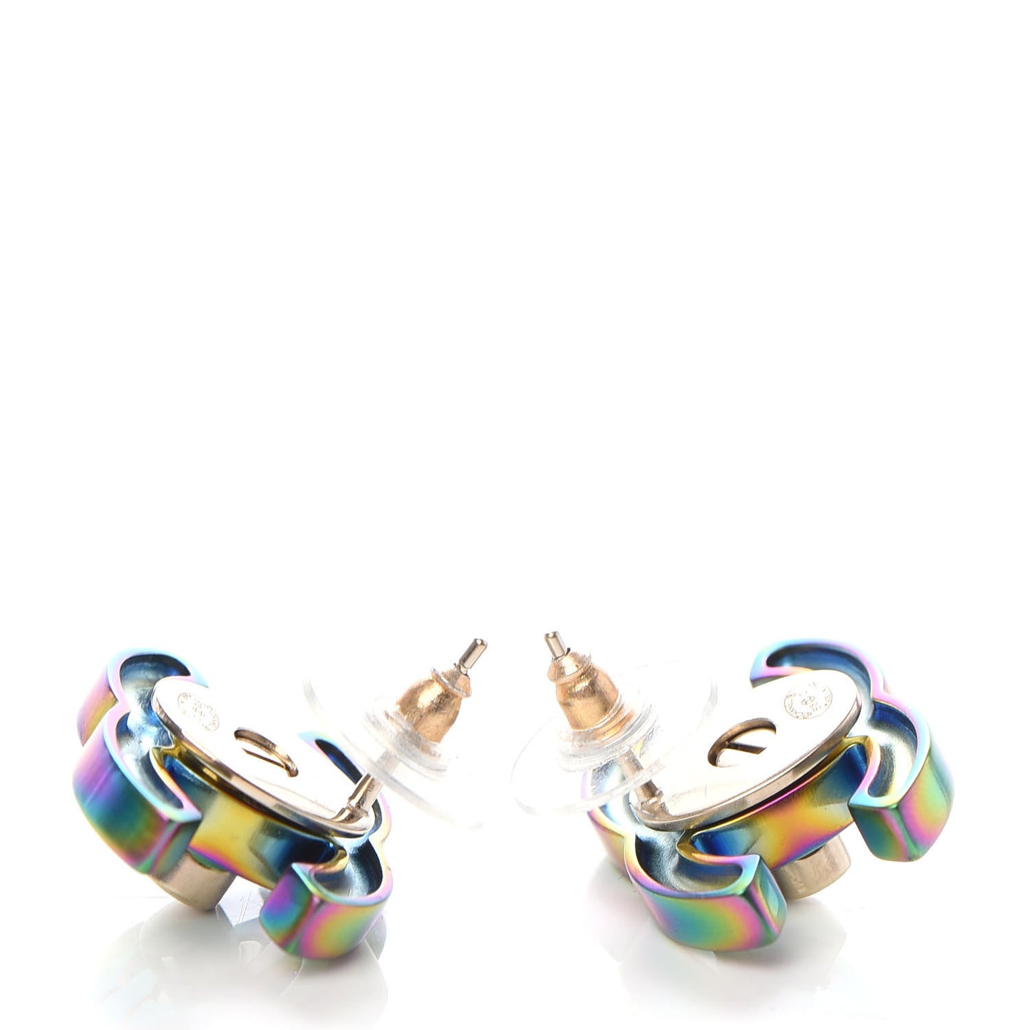 Metal CC Turnlock Interchangeable Earrings Gold