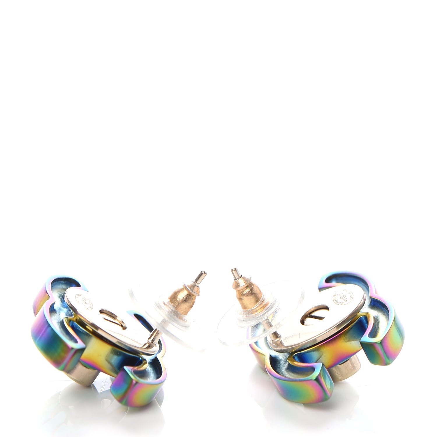 Chanel Metal CC Turnlock Interchangeable Earrings Gold 3 of 5