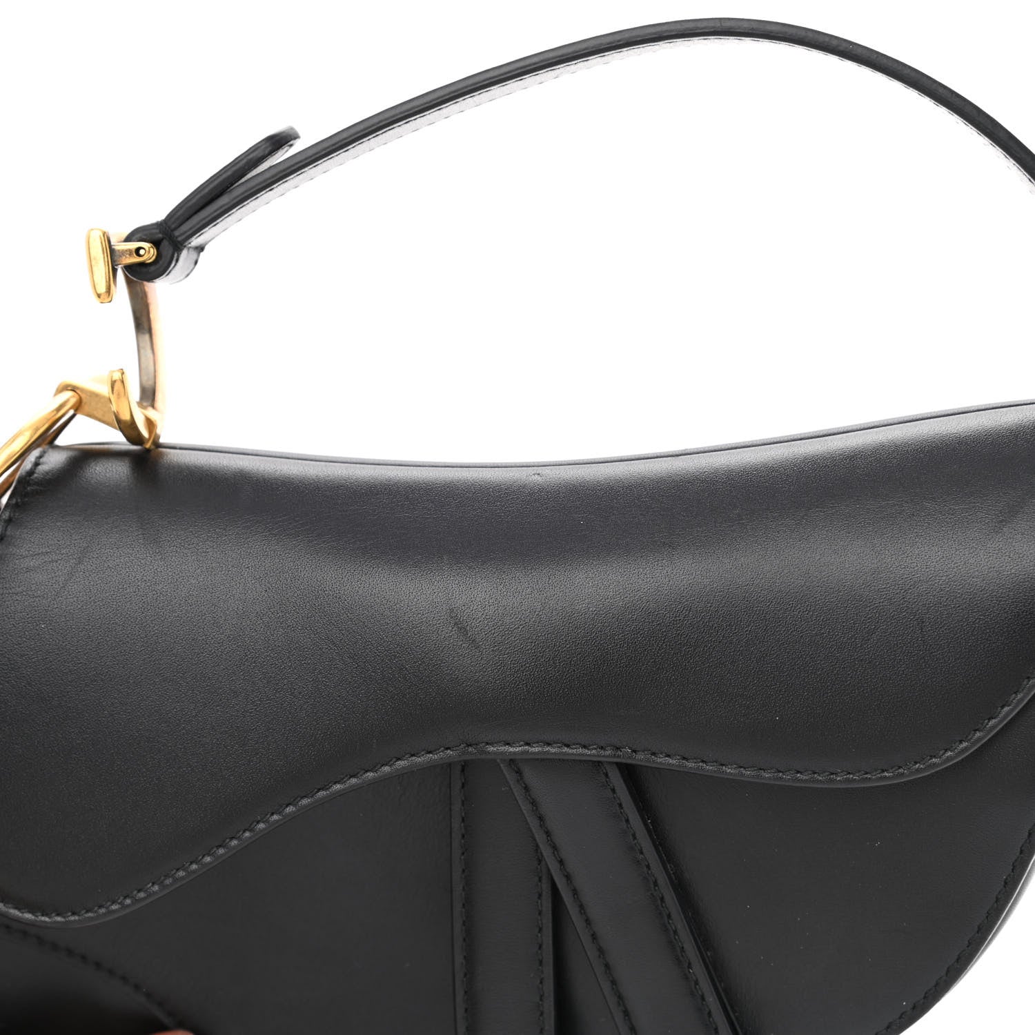 Christian Dior Calfskin Mini Saddle Bag Black 11 of 12