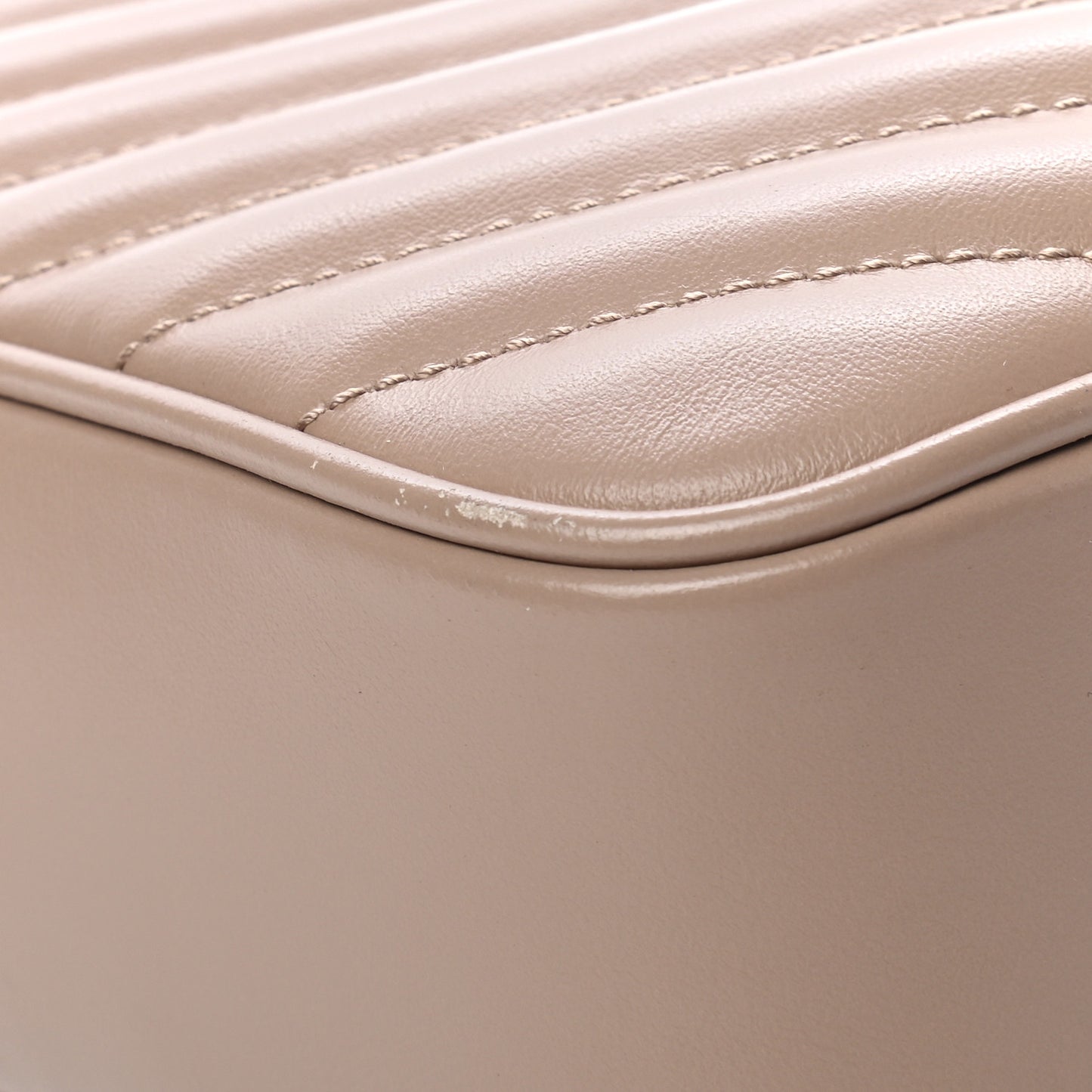 Calfskin Matelasse Monogram Lou Camera Bag Nude Powder