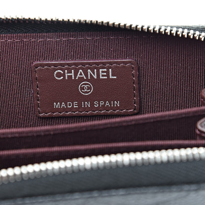 Chanel Caviar Quilted Zip Coin Purse Black 6 of 9