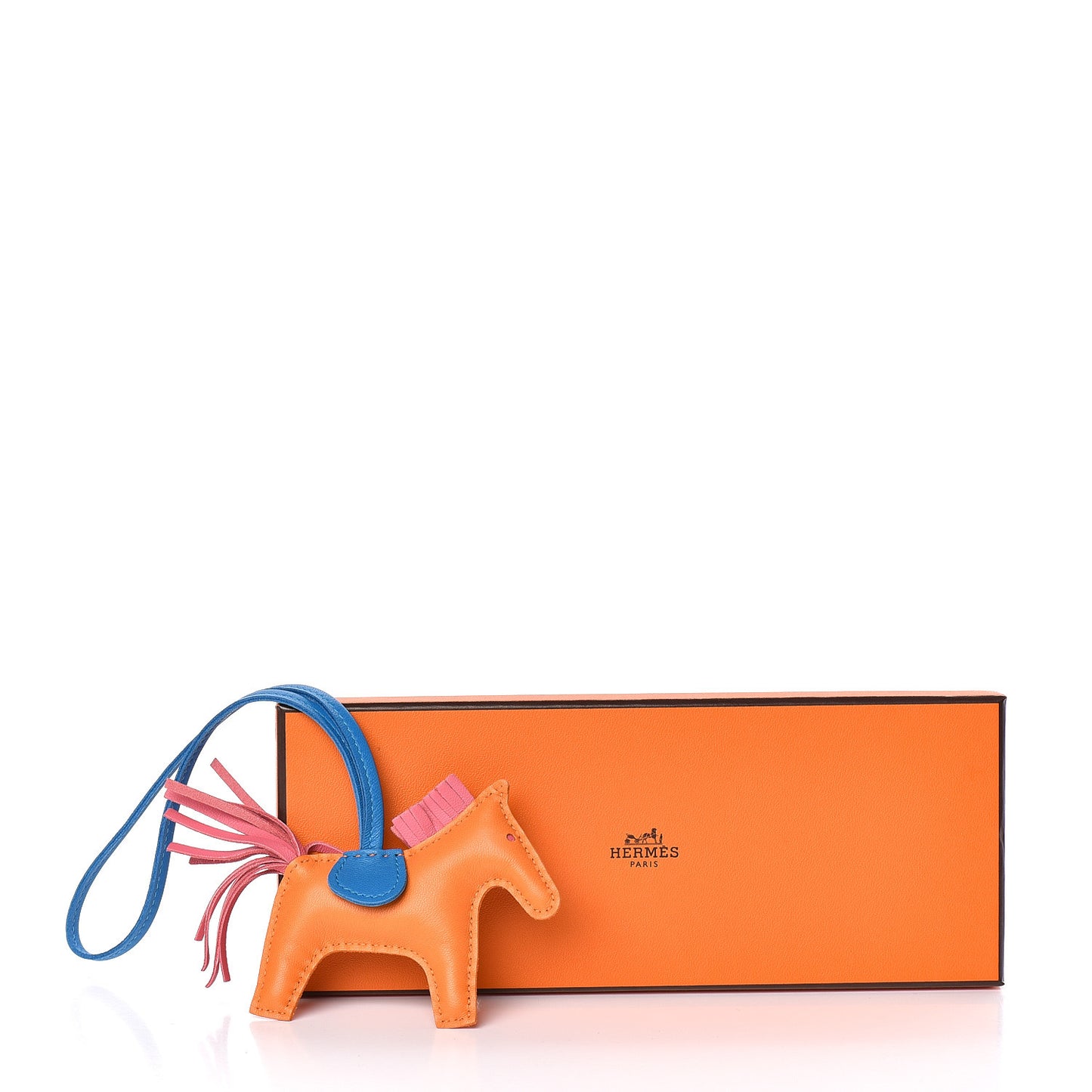 Milo Lambskin Grigri Rodeo Horse Bag Charm PM Orange Bleu Zanzibar Rose Azalee