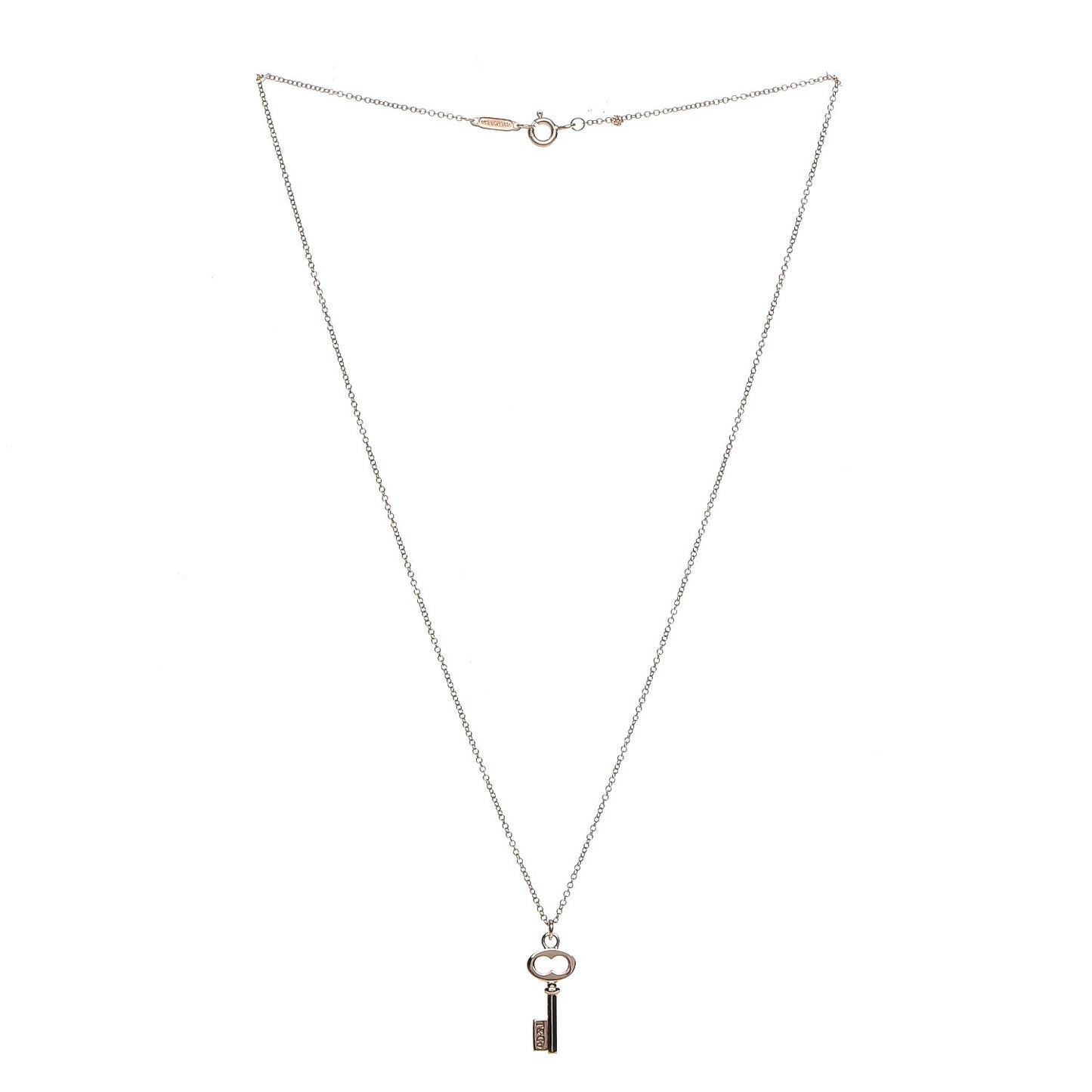 18K Rose Gold Mini Key Pendant Necklace