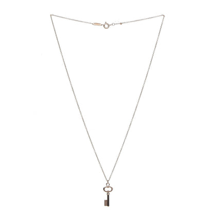 Tiffany 18K Rose Gold Mini Key Pendant Necklace 3 of 8