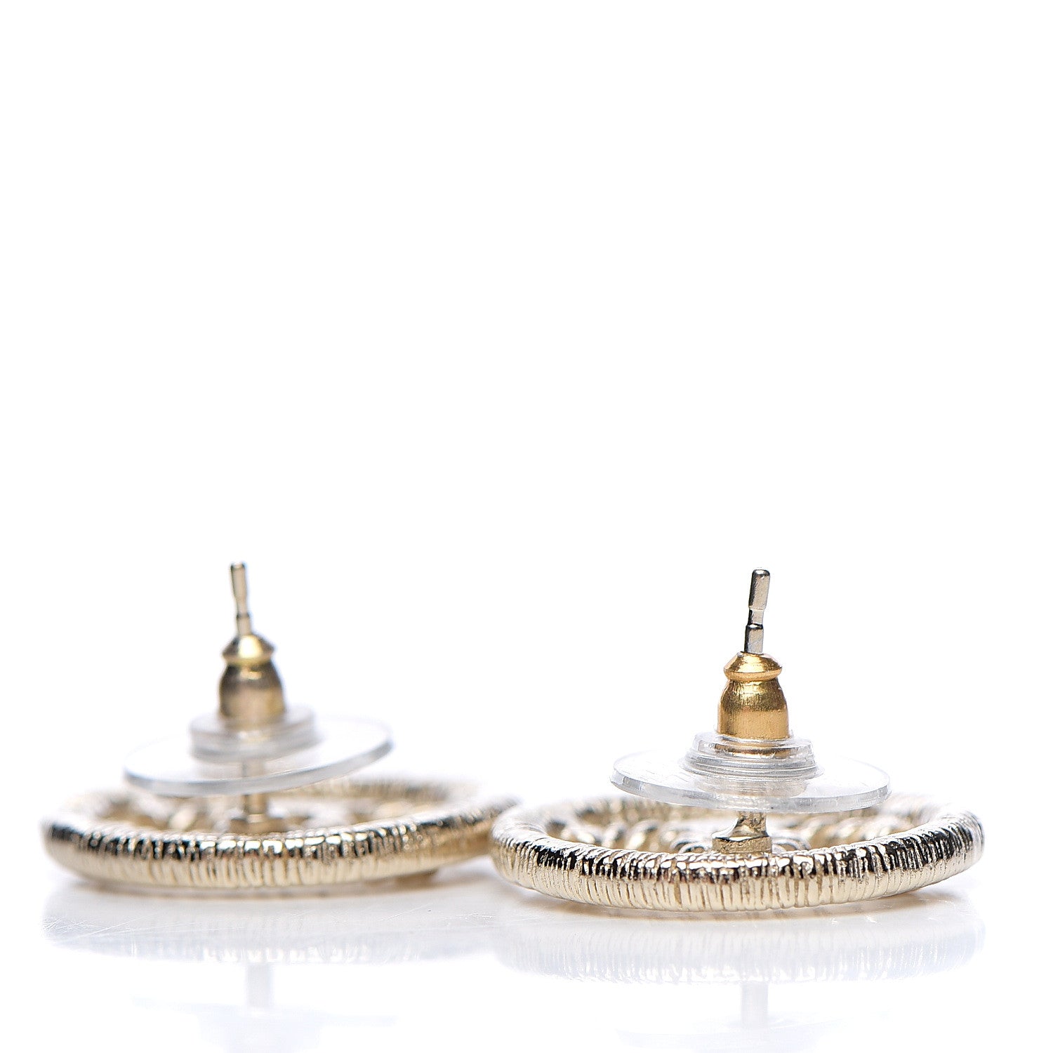 Chanel Twisted CC Earrings Light Gold 2 of 3